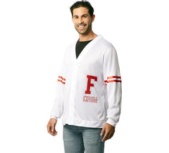Weiße 50er-Uni-Jacke für Herren