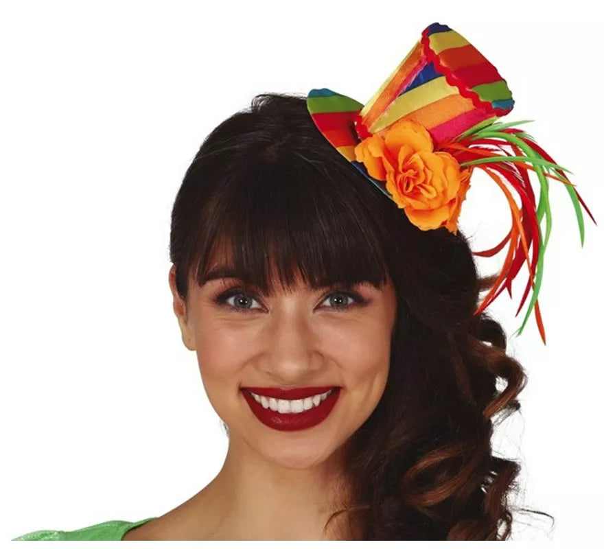 Chistera Mini con Rosas Multicolor