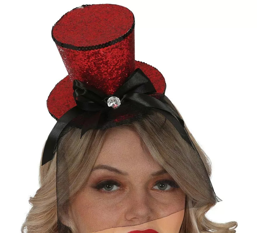 Translation missing: de.Chistera Mini Roja con Diadema