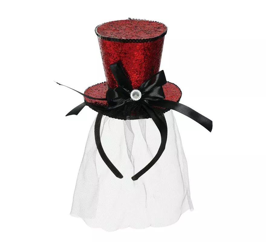Translation missing: de.Chistera Mini Roja con Diadema