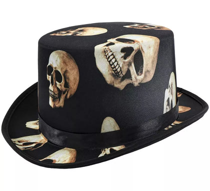 Chistera negra con Calaveras
