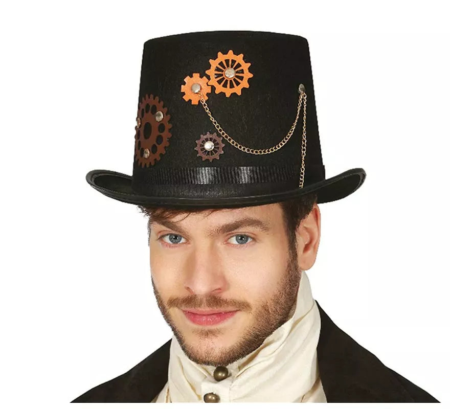 Translation missing: de.Chistera Steampunk Negra Elegante