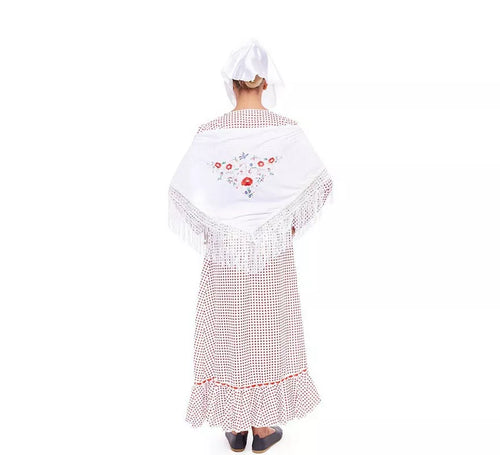 Chulapa blanco con lunares rojos para niña