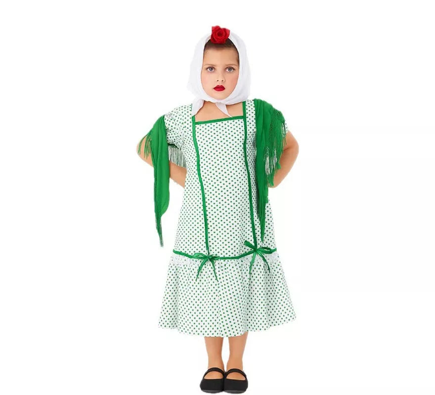 Translation missing: de.Chulapa Madrileña Verde para niña
