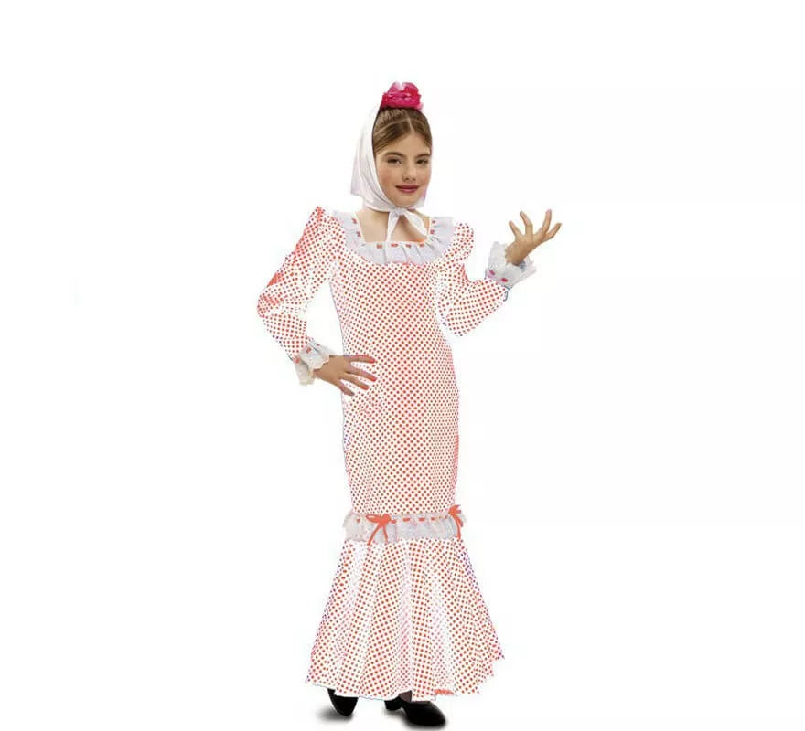 Translation missing: de.Chulapa o madrileña blanco para niña
