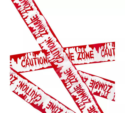 Cinta Advertencia Caution: Zombie Zone de 7,2 m