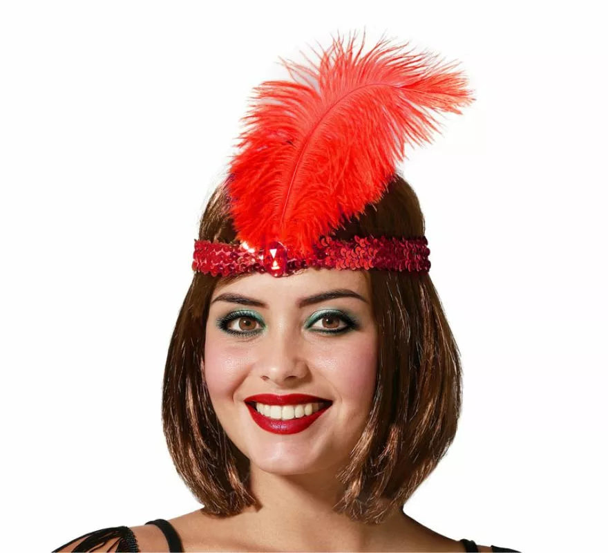 Cinta con Pluma de Cabaretera en 3 colores