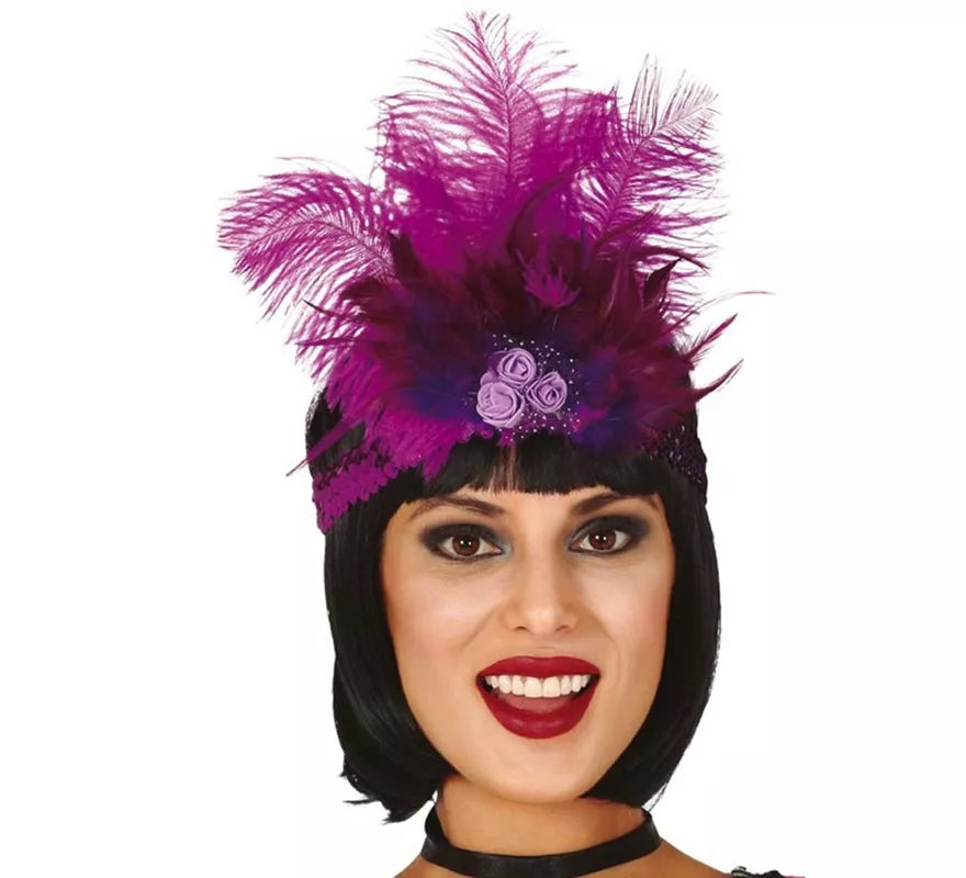 Translation missing: de.Cinta de Lentejuelas Fucsia con Plumas
