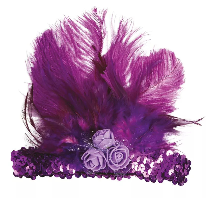 Translation missing: de.Cinta de Lentejuelas Fucsia con Plumas