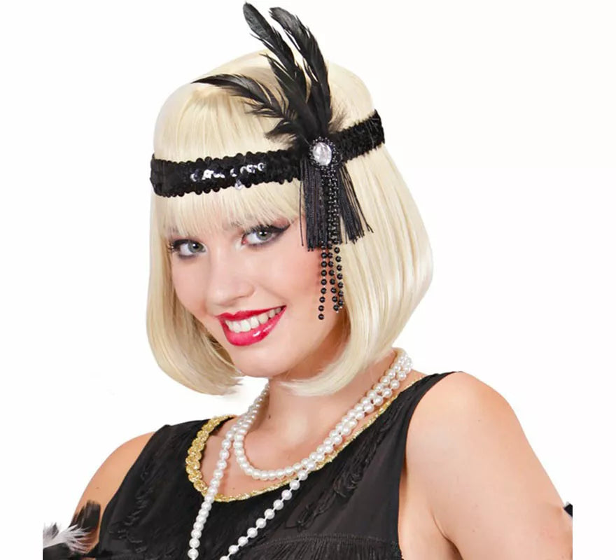 Translation missing: de.Cinta negra con Plumas de Cabaret