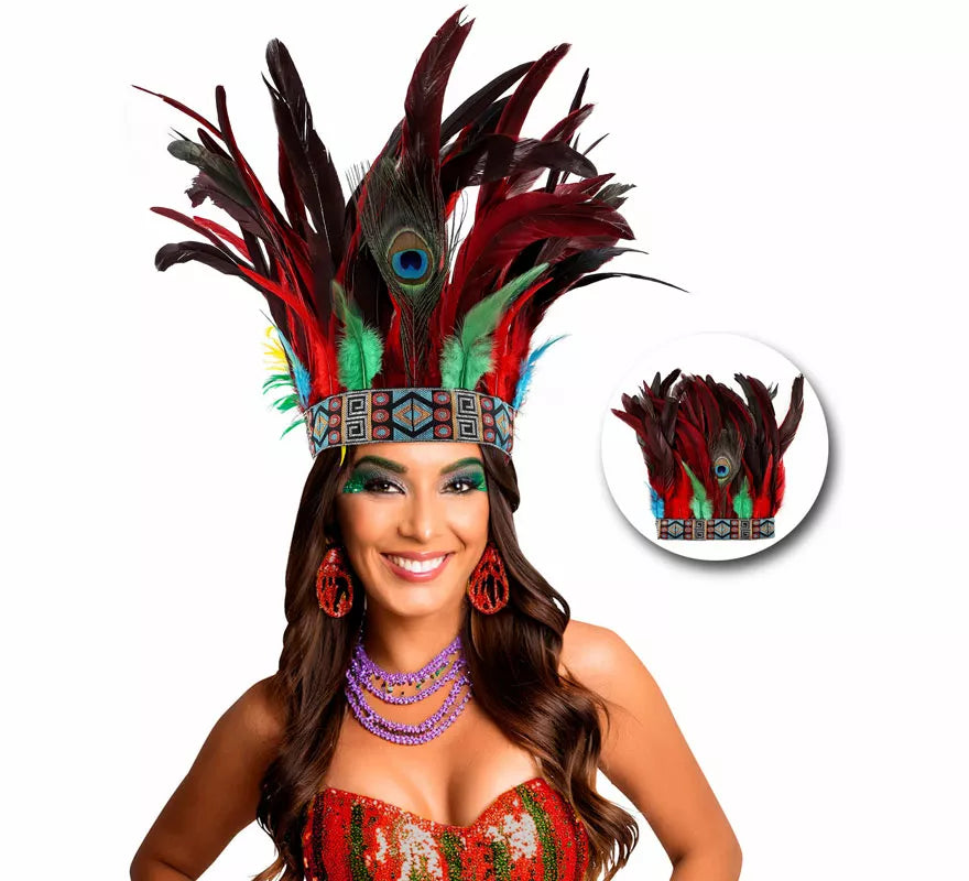 Translation missing: de.Cinta Tribal de Plumas Pavo Real