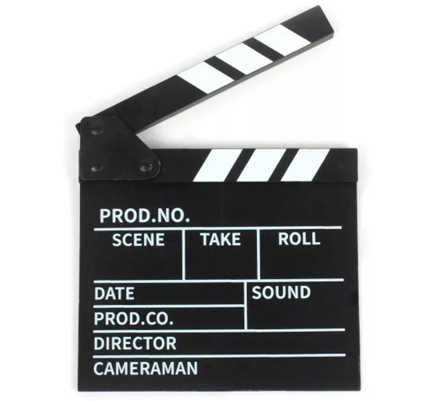 Translation missing: de.Claqueta de Cine negra clásica de 20 cm