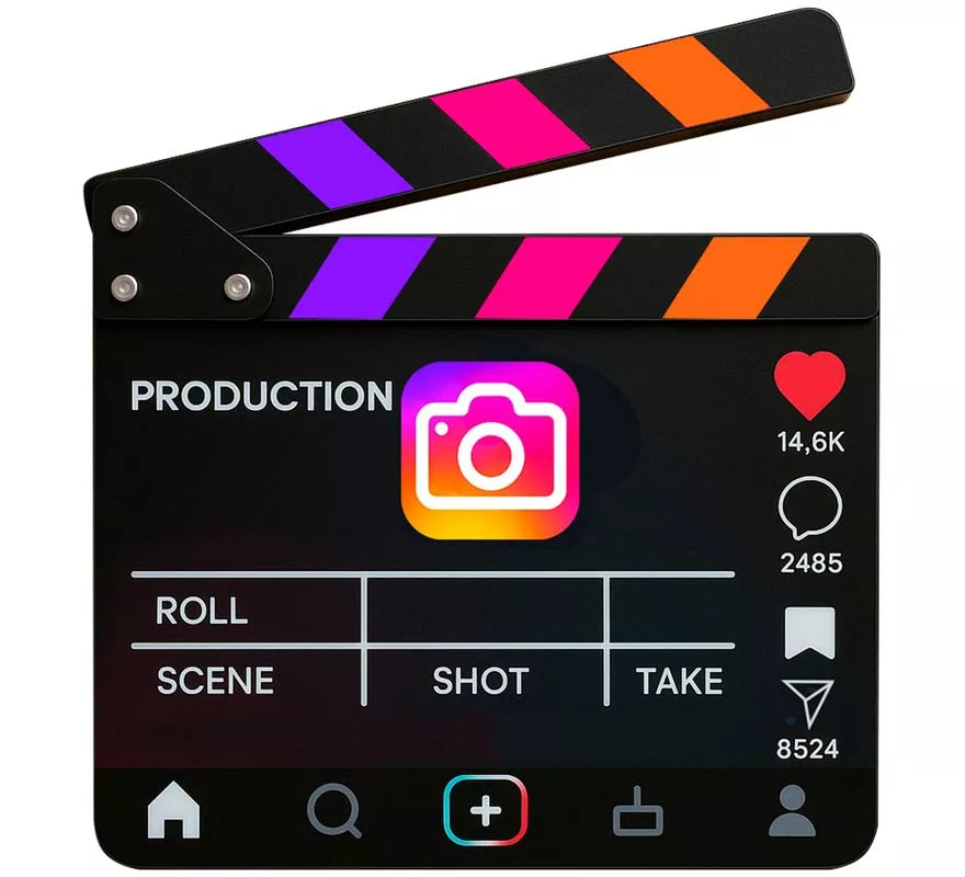 Translation missing: de.Claqueta Instagram de 20,02x19,9 cm