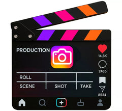 Instagram- Filmklappe 20,02 x 19,9 cm
