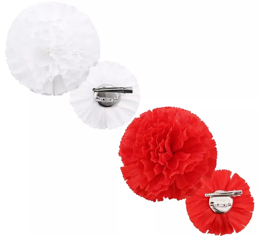 Translation missing: de.Clavel de Sevillana o Chulapa de 8 cm con Pinza en varios colores