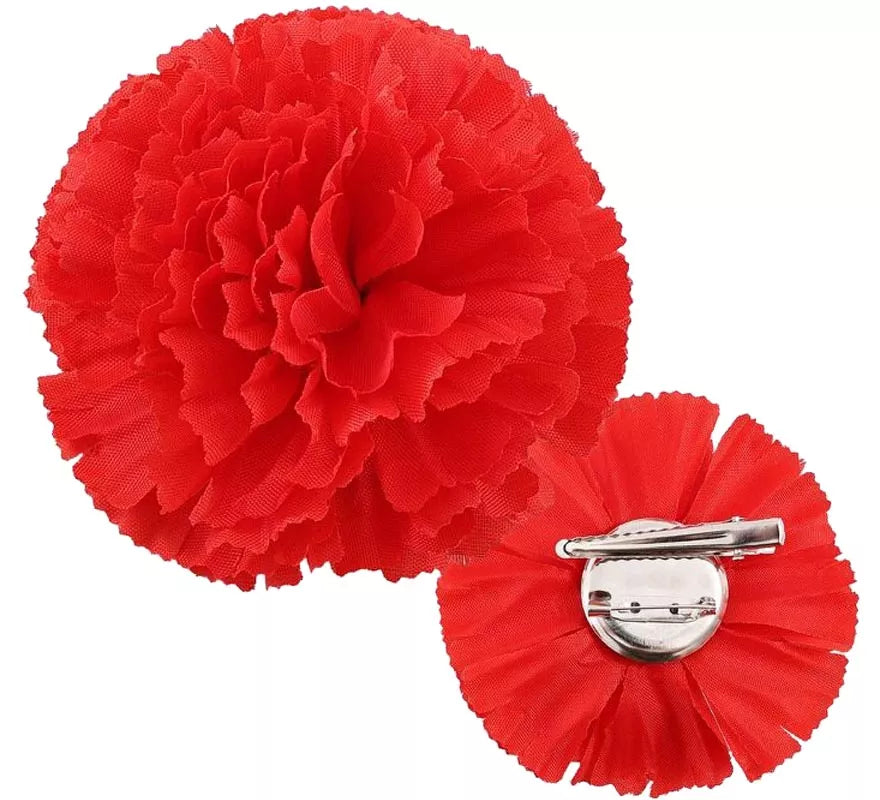 Clavel de Sevillana o Chulapa de 8 cm con Pinza en varios colores
