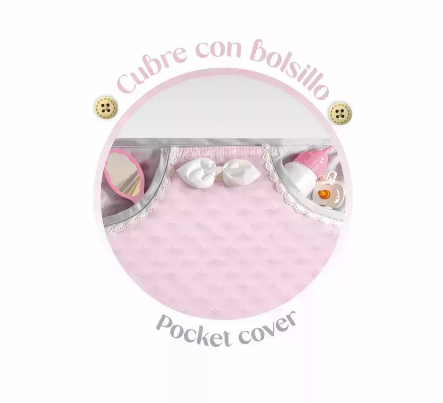 Coche de Muñecas de hasta 48 cm 3 en 1 Plegable