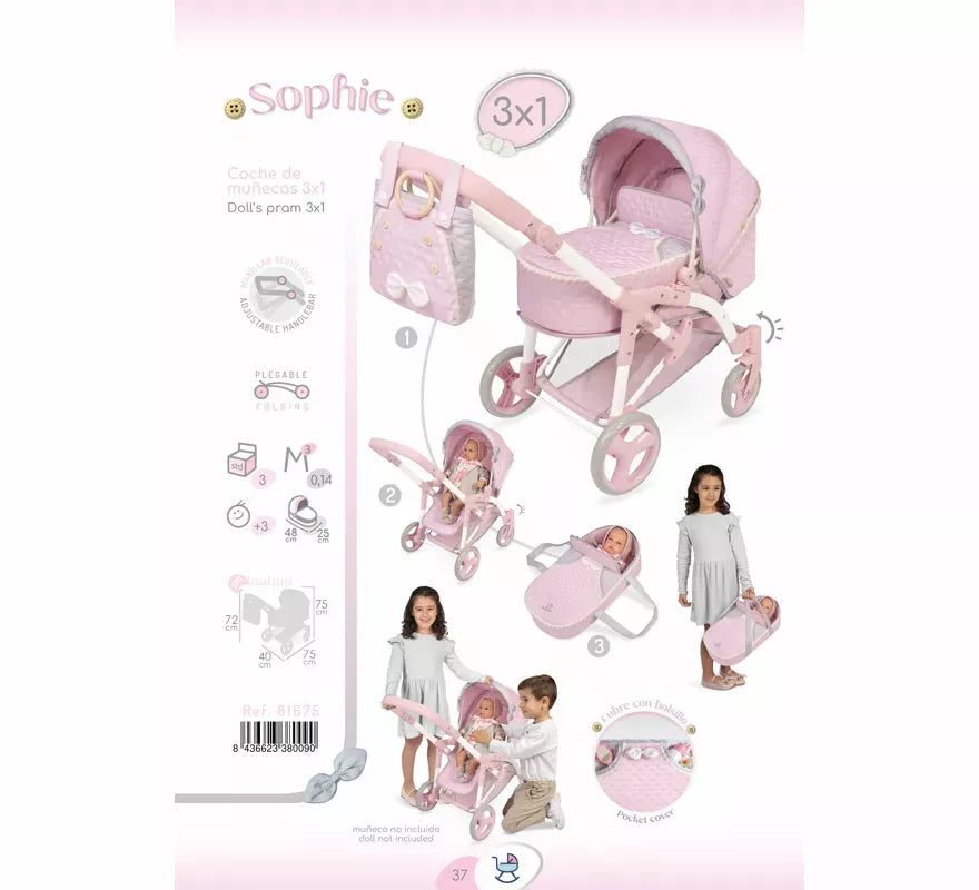 Translation missing: de.Coche de Muñecas de hasta 48 cm 3 en 1 Plegable