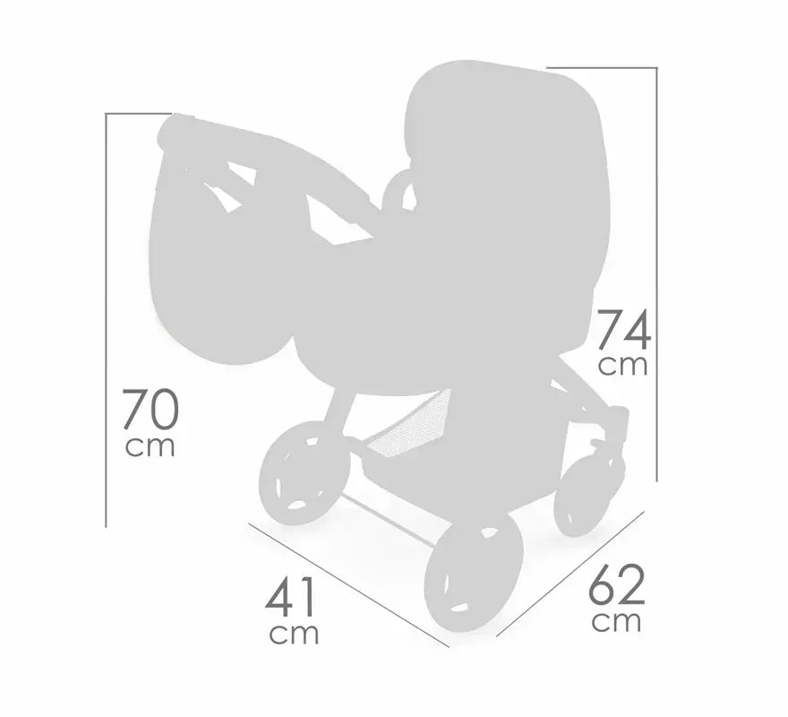 Translation missing: de.Coche de Muñecas de hasta 48 cm 3 en 1 Plegable con Bolso