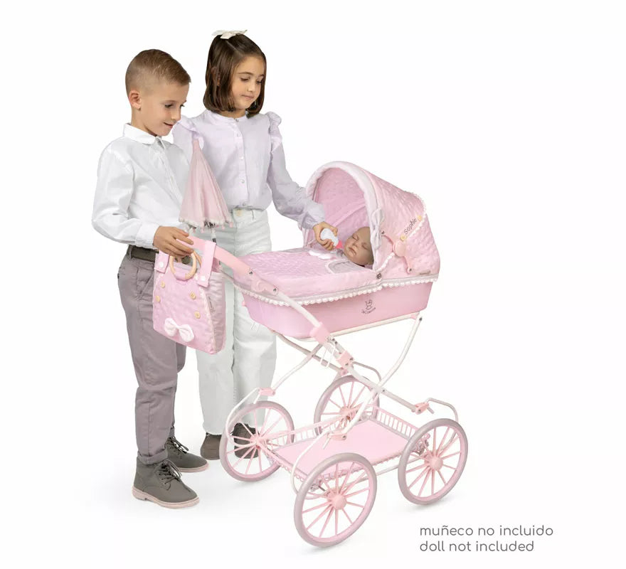 Translation missing: de.Coche de Muñecas de hasta 48 cm Plegable con Sombrilla y Bolso