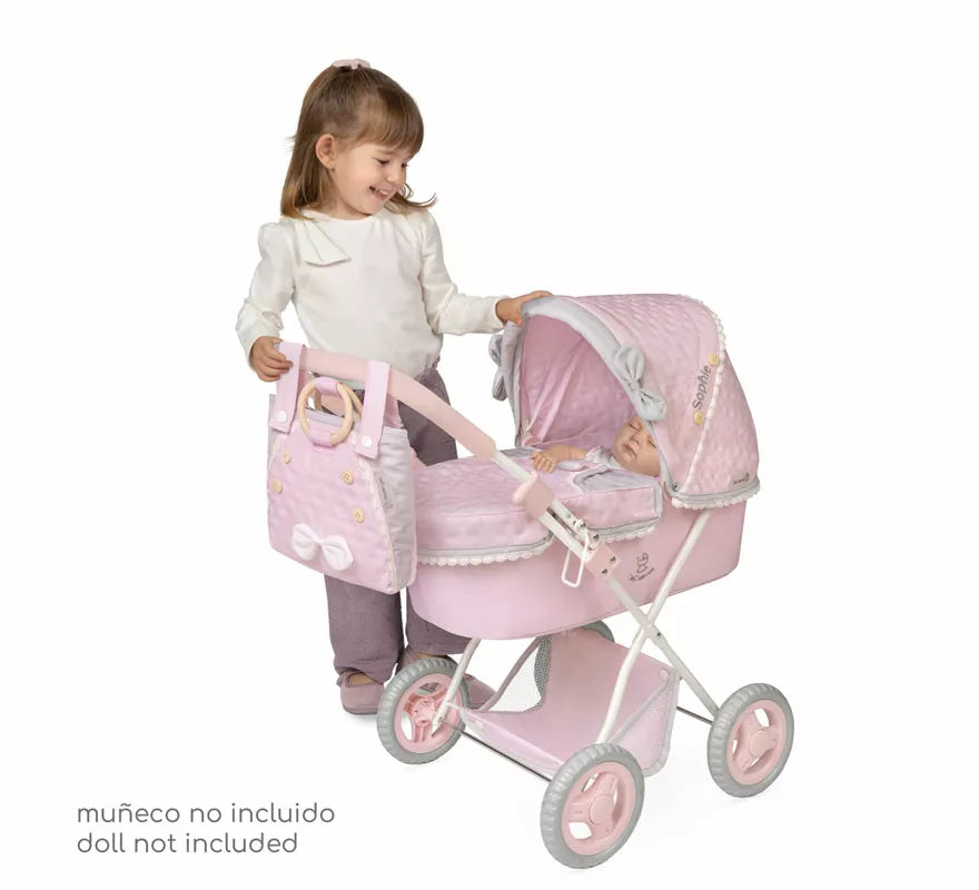 Translation missing: de.Coche de Muñecas de hasta 48 cm Plegable con Sombrilla y Bolso
