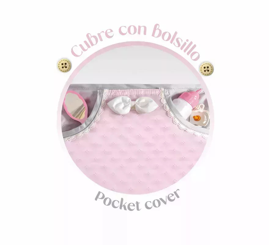 Translation missing: de.Coche de Muñecas de hasta 48 cm Plegable con Sombrilla y Bolso