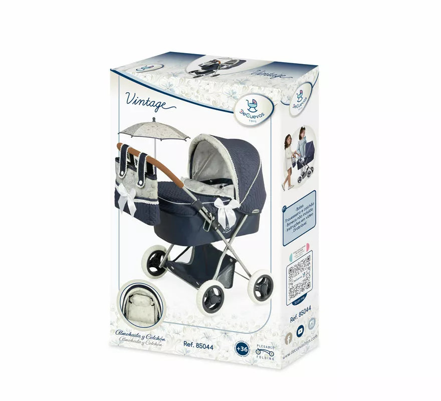 Translation missing: de.Coche de Muñecas de hasta 48 cm Plegable con Sombrilla y Bolso