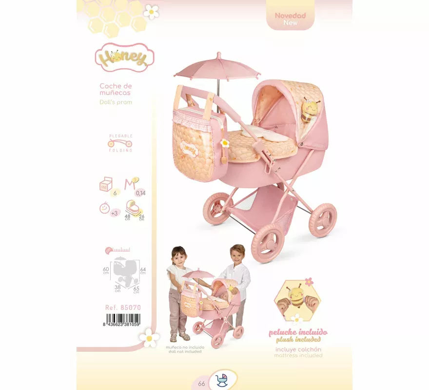 Translation missing: de.Coche de Muñecas de hasta 48 cm Plegable con Sombrilla y Bolso