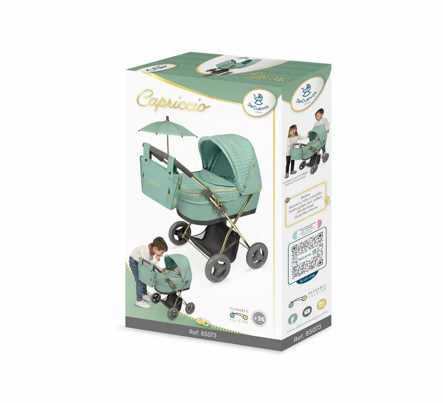 Translation missing: de.Coche de Muñecas de hasta 48 cm Plegable con Sombrilla y Bolso