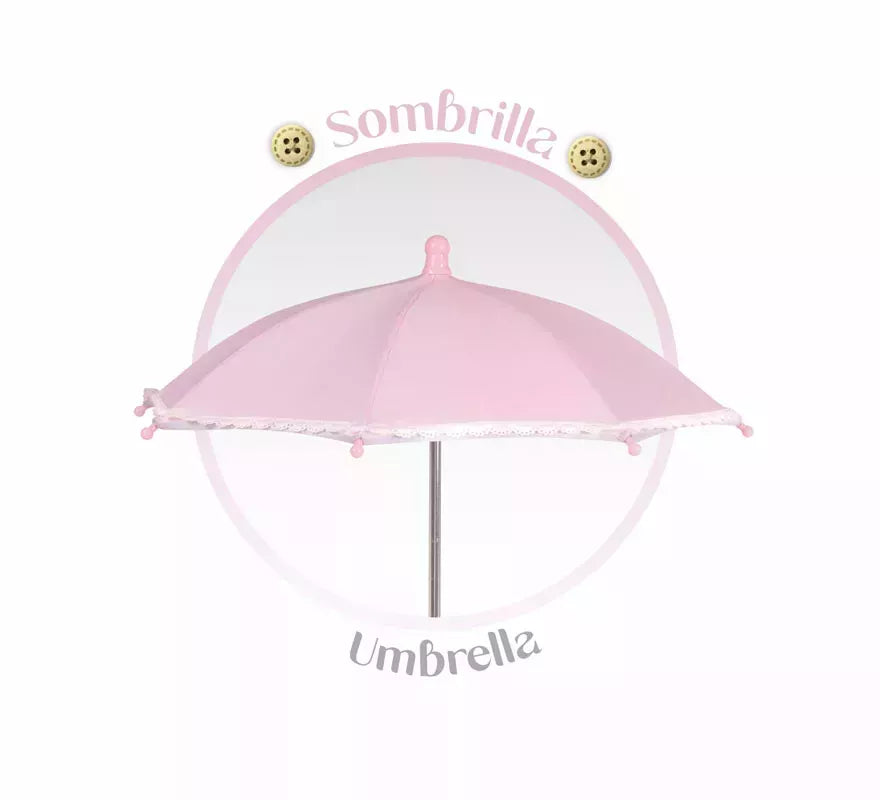 Translation missing: de.Coche de Muñecas de hasta 48 cm Plegable con Sombrilla y Bolso