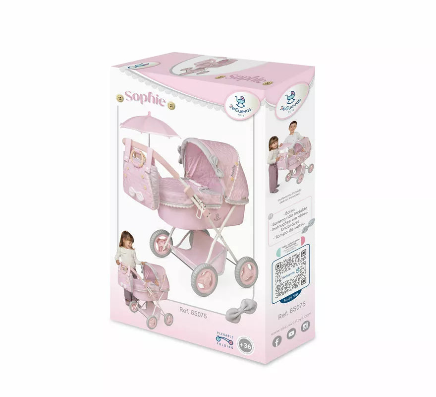 Translation missing: de.Coche de Muñecas de hasta 48 cm Plegable con Sombrilla y Bolso