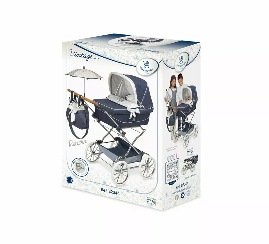 Translation missing: de.Coche de Reborn de hasta 55 cm Plegable con Sombrilla y Bolso