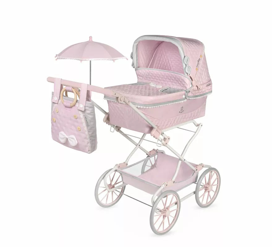 Coche Reborn de hasta 55 cm Plegable con Sombrilla y Bolso