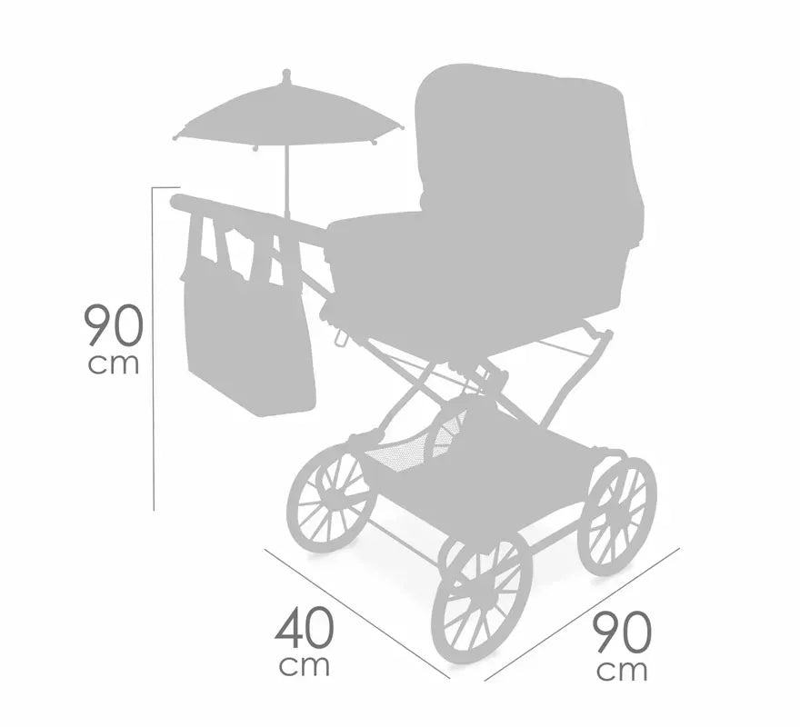 Translation missing: de.Coche Reborn de hasta 55 cm Plegable con Sombrilla y Bolso