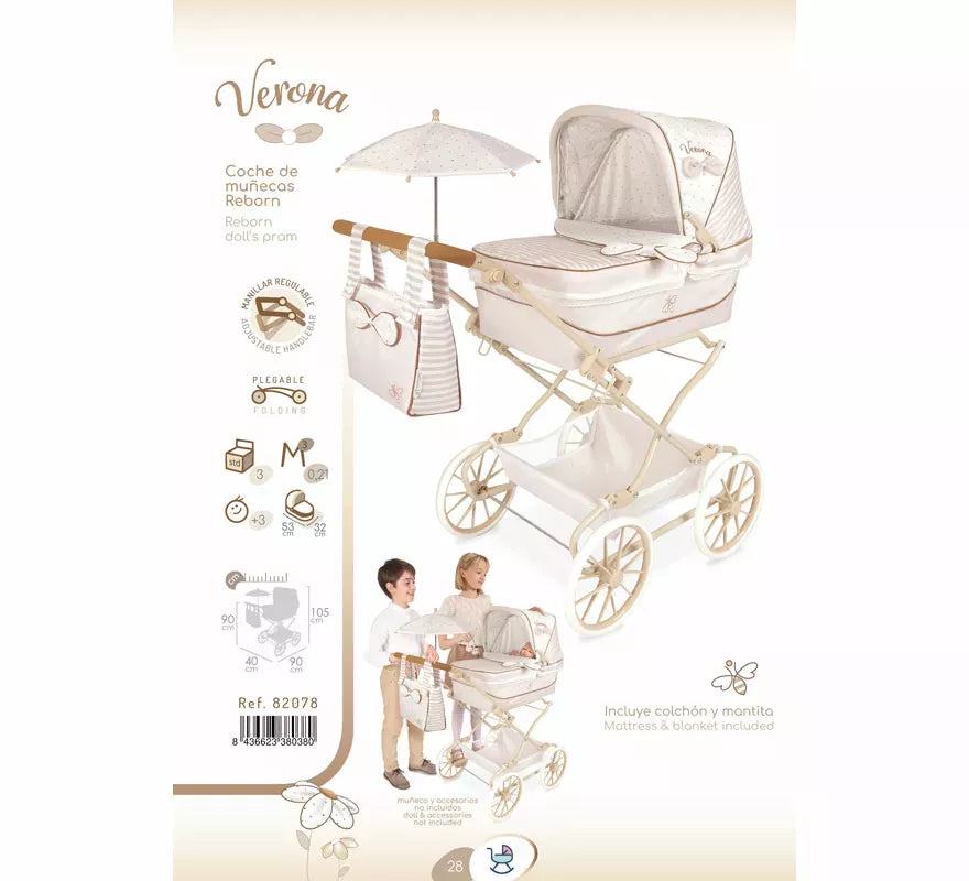 Translation missing: de.Coche Reborn de hasta 55 cm Plegable con Sombrilla y Bolso
