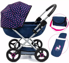 Einhorn-Puppen-Kinderwagen
