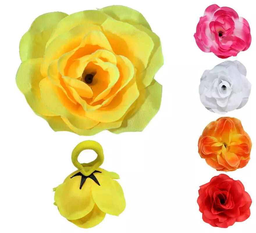 Coletero Flor Rosa en varios colores para Flamencas y Chulapas