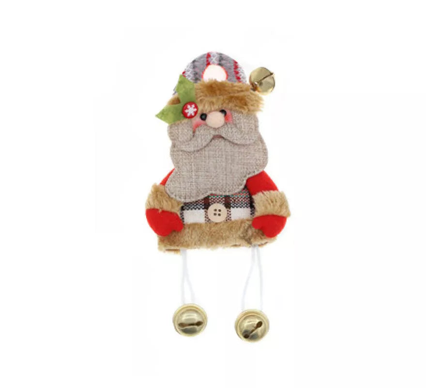 Translation missing: de.Colgante Árbol de Navidad de Papá Noel con cascabeles de 19x16 cm