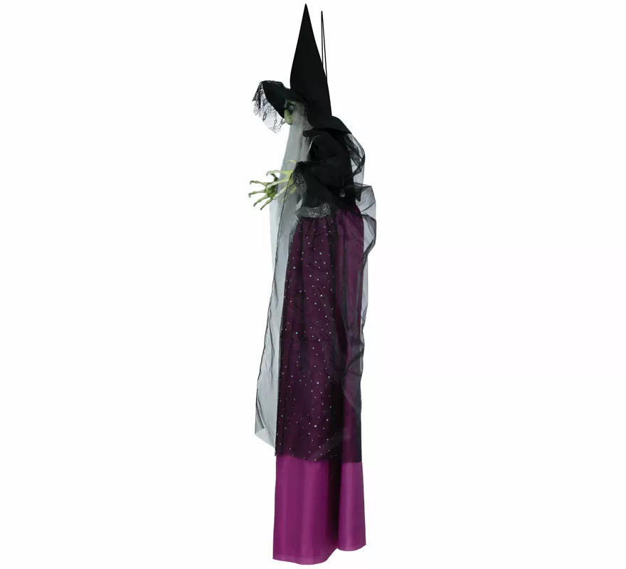 Colgante Bruja con Luz, Sonido y Movimiento de 130 cm