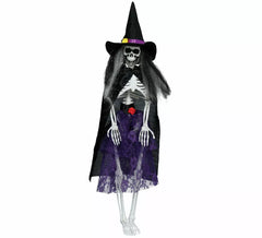 Skelett-Hexen-Anhänger mit 47 cm langem Kleid