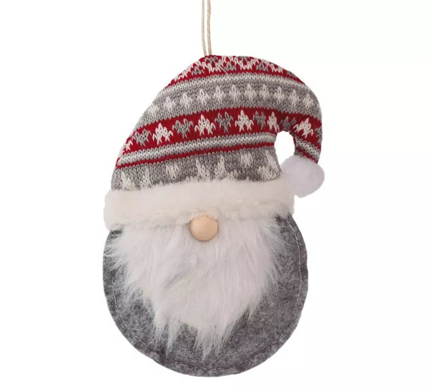Translation missing: de.Colgante Cabeza de Noel Gris de 15 cms