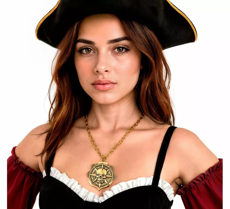 Translation missing: de.Colgante Calavera dorado de Pirata
