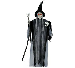 180 cm Hexenanhänger mit Ton und Bewegungslicht