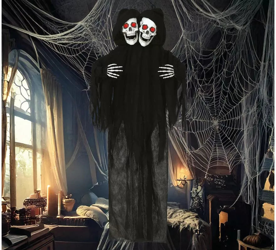 Translation missing: de.Colgante de Doble Calavera de con Luz y Sonido de 170 cm