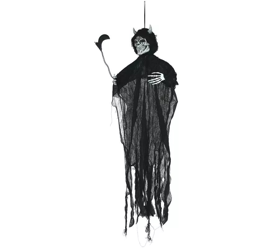 Colgante de Esqueleto Demonio con Luz Sonido de 130 cm