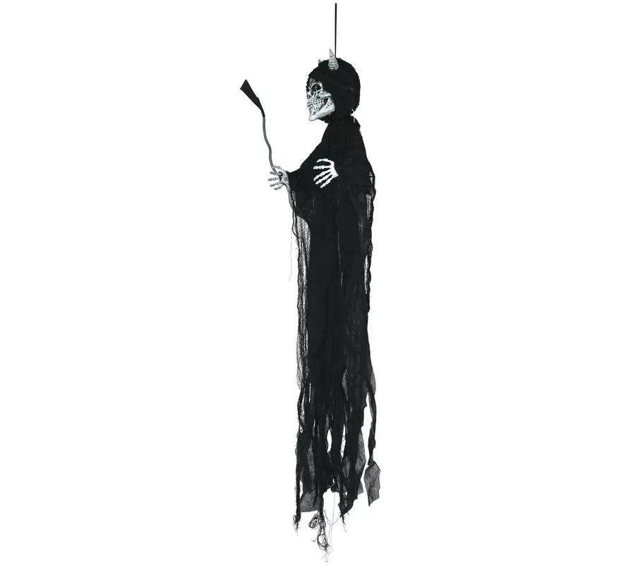 Translation missing: de.Colgante de Esqueleto Demonio con Luz Sonido de 130 cm