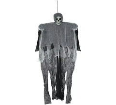90 cm großer schwarz-weißer Skelett-Anhänger