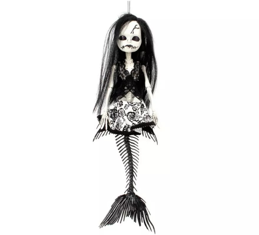Translation missing: de.Colgante de Esqueleto Sirena negra de 40 cm
