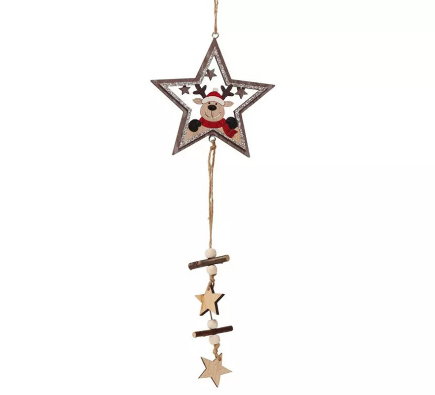 Translation missing: de.Colgante de Estrellas de Madera de 33 cms