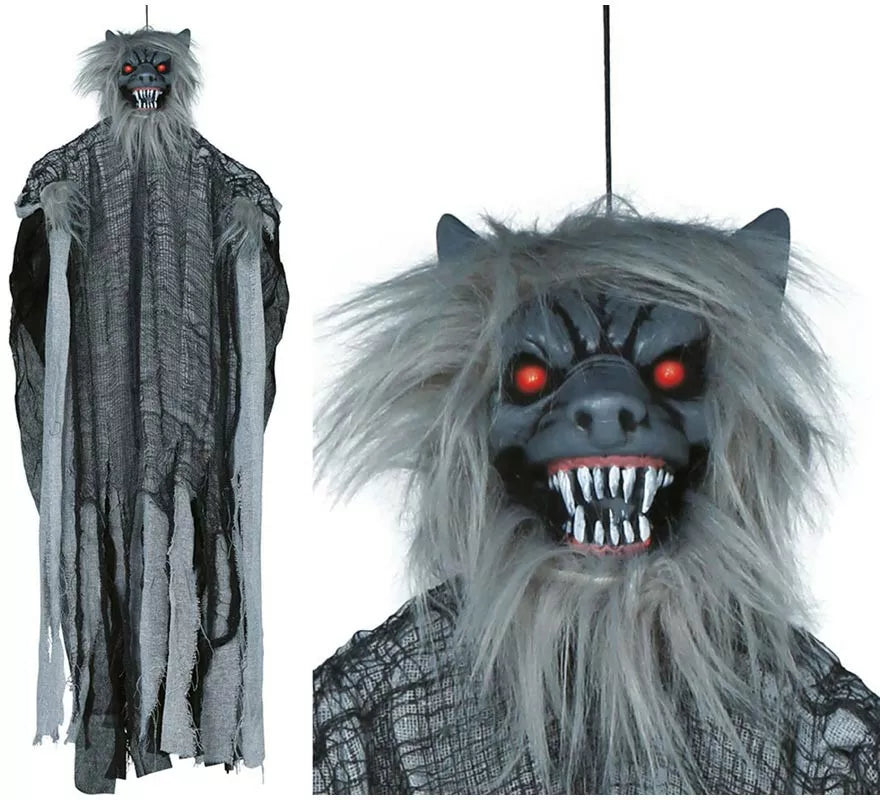 Colgante de Hombre Lobo con Luz, Sonido y Movimiento 120 cm